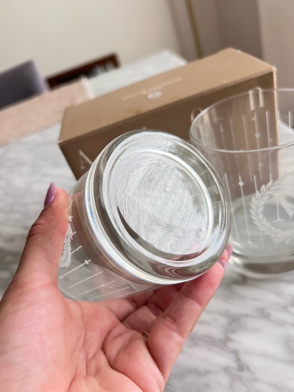 Vintage Avon Monogrammed M Tumblers 12 oz - Picture 2 of 3